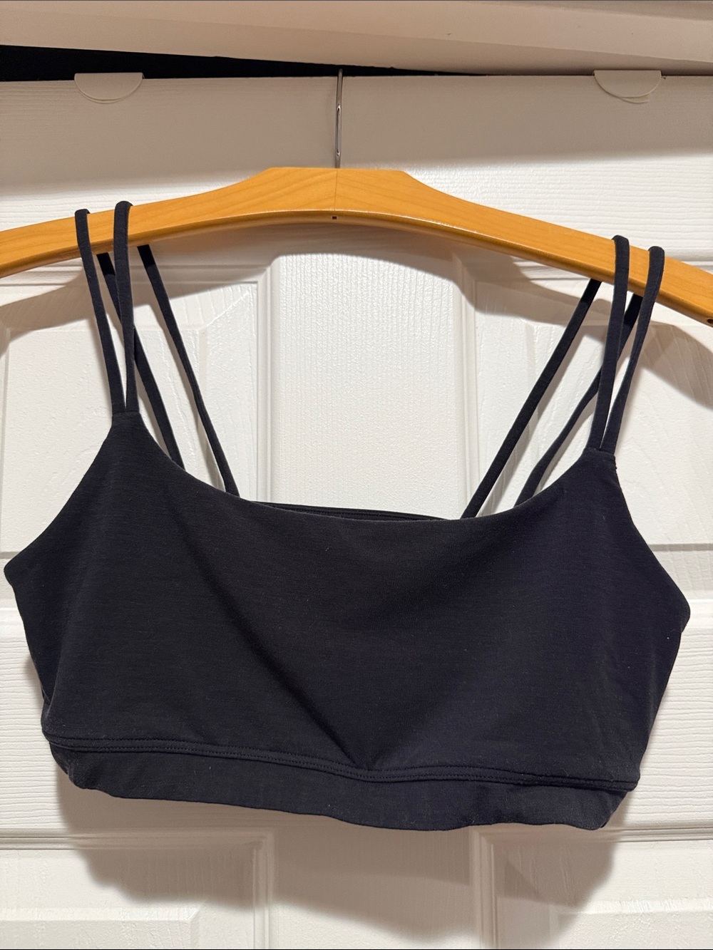 GapFit Breathe-Black Double-Strap Bralette - Women Intimates